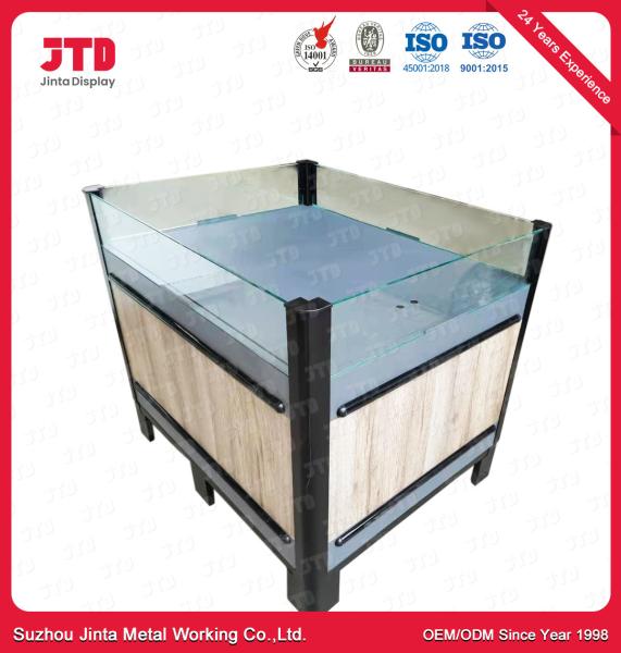 Buy cheap Brown Promotional Display Stands CE Supermarket Wooden Display Rack from wholesalers