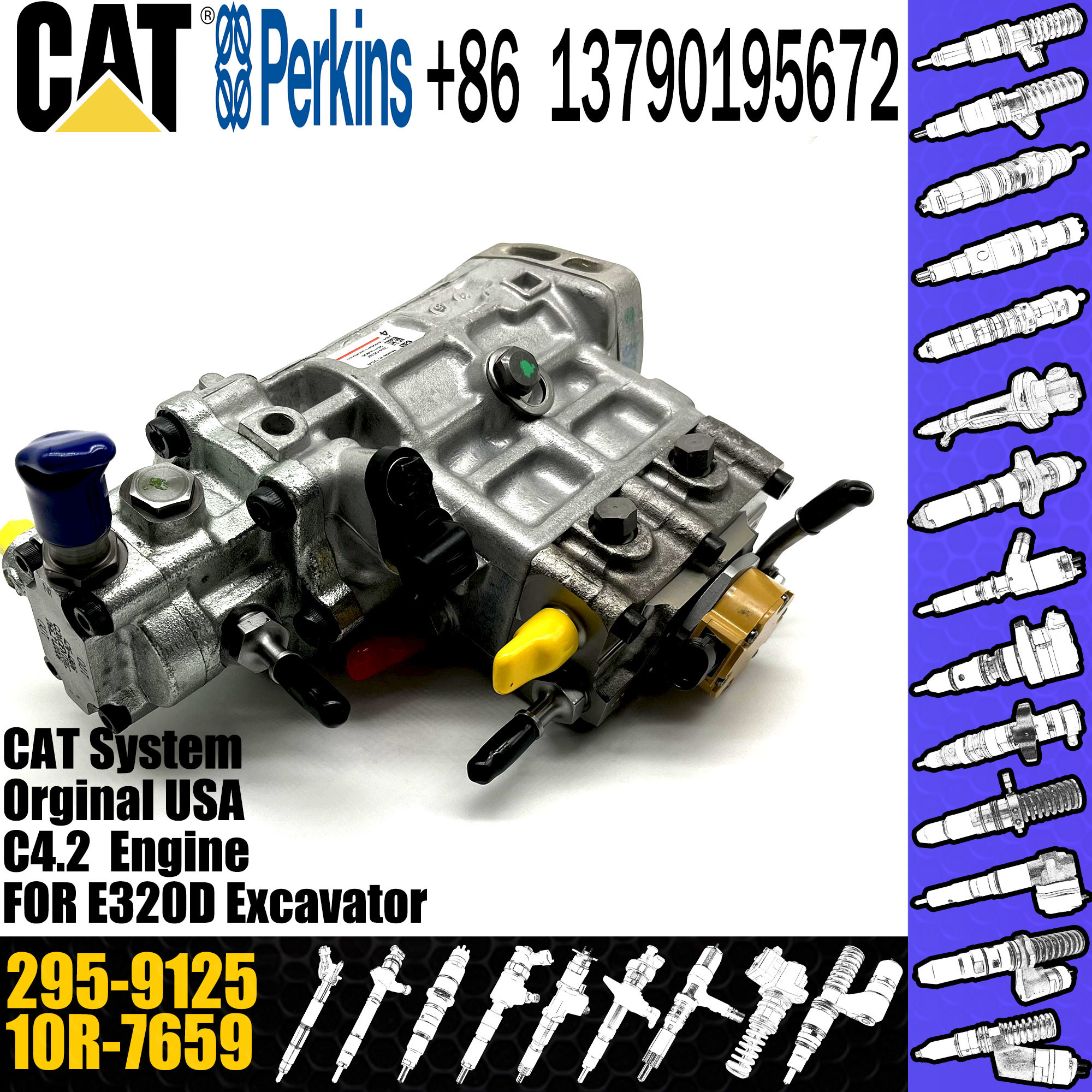 420E 430E M313D M315D D3K D4K Diesel Pump 2641A403 10R-7659 10R7659 C4.4 Fuel Injection Pump 3240532 324-0532 2959125 29