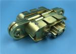 Silent Mortise Mount Invisible Hinge Adjustable Satin Brass Surface Finish