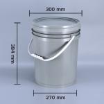 Round 20L PP 5 Gallon Food Grade Plastic Paint Bucket With Lids And Handle Pail