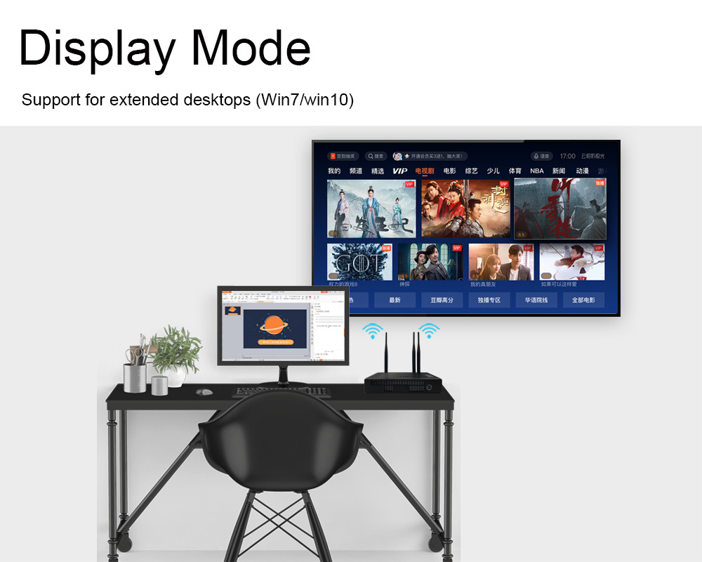 BYOD Wireless Collaboration System 4K 200ms no Configuration