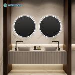 Long Lasting Bathroom Mirror With Lights Aesthetic Round Illuminated Bathroom