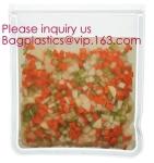 Reusable Food Storage Freezer PVC Snack Bags FDA Approved Food-Grade PEVA Leak