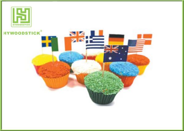 Buy cheap Flag Food Picks Cocktail Accessories , Square Round British / American Flag Toothpicks from wholesalers