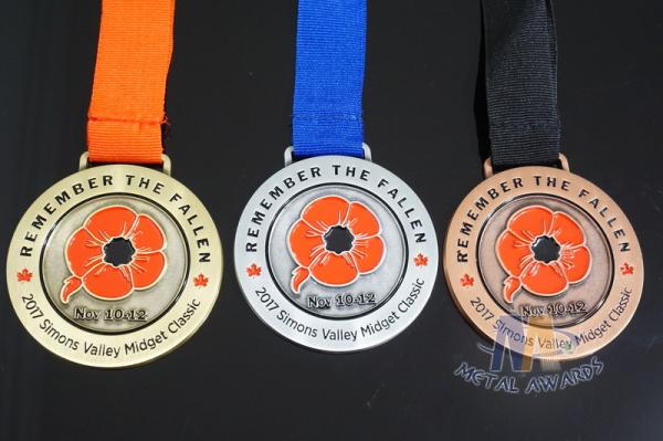 Buy cheap Antique Brass Plating Bespoke Logo Competition Medals Recess Sandblasted Effect from wholesalers