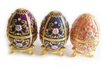 Zinc Alloy Luxury Easter Egg jewelry Box Russian Reticulate Metal Faberge Egg