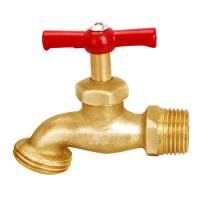 Buy cheap Red Zinc Handle Red Brass Hose Bibcock ISO 228 Brass Stop Tap product