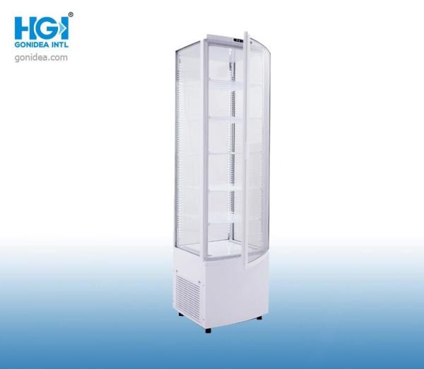 Buy cheap 288L Vertical Display Curved Glass Showcase Temperature Control from wholesalers