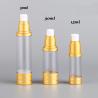 Buy cheap Frosted Golden Airless Spray Pump Bottle 15ml 30ml 50ml Plastic Purple Airless Serum Bottle With PP Pump for Skincare Packaging from wholesalers