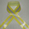 Buy cheap Twill Stripes Silver Yellow Reflective Heat Transfer Film Self Adhesive For Clothing Workwear from wholesalers