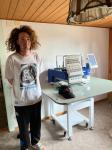 China small size embroidery machine single head 15 colors 450*650mm hat t-shirt