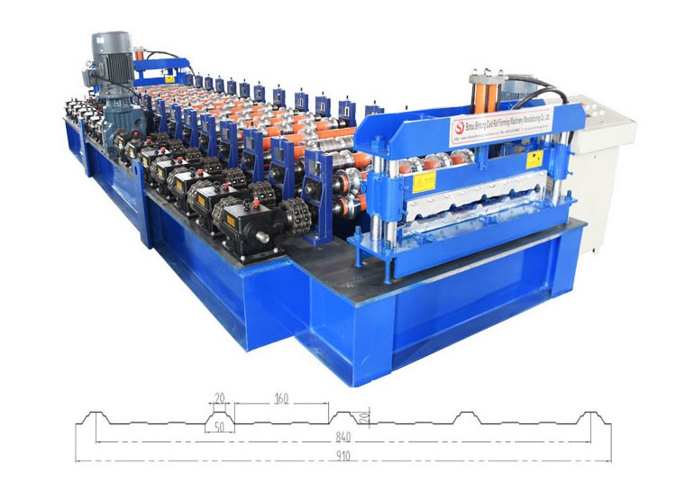 Zinc Plating Colored Sheet Steel Profile Roll Forming Machine Speed 20-25M/Min