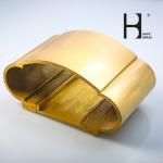 OEM Brass Bar Rail Fittings , C38500 Brass Rail Profiles For hotel decoration