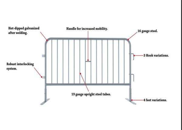 Buy cheap Concert Metal Road Traffic 2.0mm Crowd Barrier Fencing from wholesalers