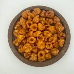 Bold Crispy Rice Crackers Spicy Flavor Textured Design Snack Ready
