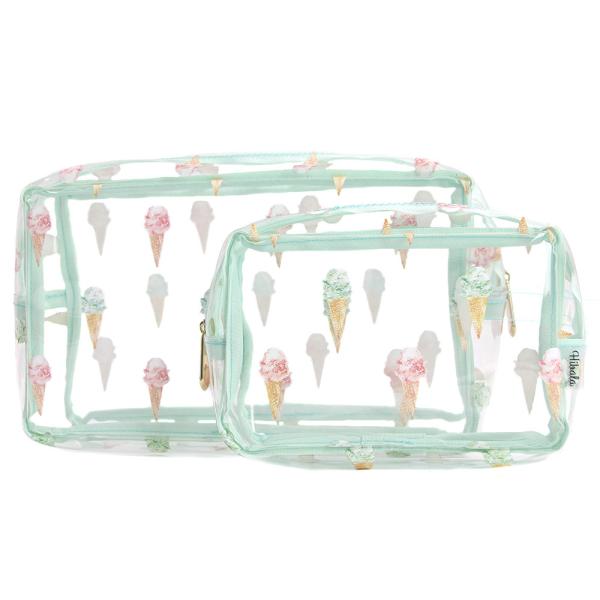 Buy cheap Zipper Ice Cream Print PVC Cosmetic Toiletry Bag from wholesalers