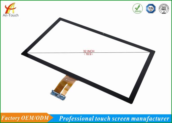 Buy cheap Flat 32 Inch Touch Panel Display , Large Capacitive Touch Screen High Transmittance from wholesalers