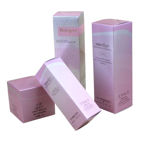 Quality Custom Luxury Moisturizer Packaging Boxes With Silver Foil Logo Printing Factory for sale