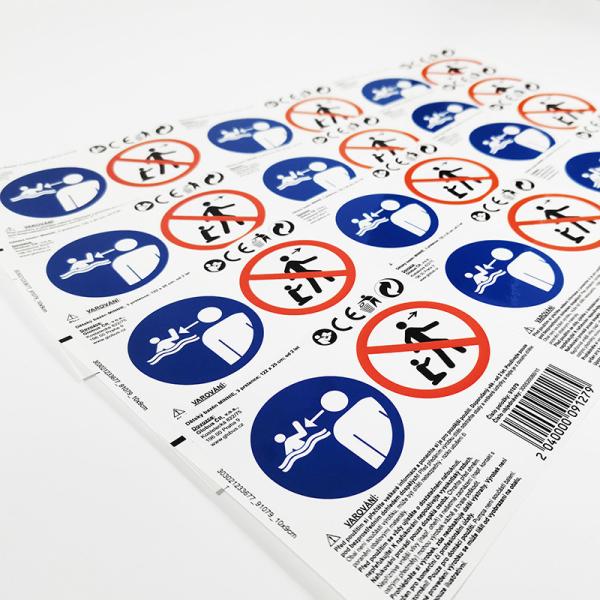 Buy cheap BOPP Film Warning Label Stickers CMYK Rectangular Hazard Dangerous Sign Stickers from wholesalers