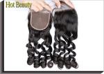 Loose Wave Lace Top Closure Chinese Human Hair Natural Color Tangle Free