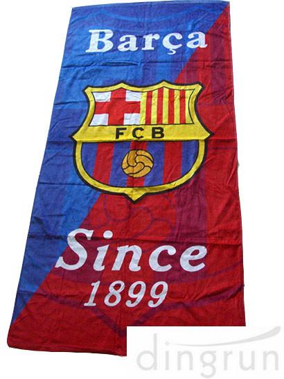 Buy cheap Football Club Custom Printed Beach Towels , Logo Microfiber Beach Towel Sand Proof from wholesalers