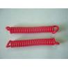 Buy cheap Traslucent Red Short Length Plastic Sprial Key Coil Tether Part Ready for Connecting from wholesalers