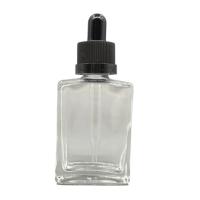 Buy cheap Square 30ml Glass Cosmetic Bottles Dropper Childproof cap For Hair Care Oil product