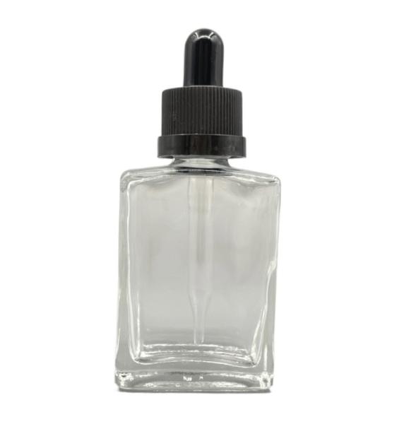 Buy cheap Square 30ml Glass Cosmetic Bottles Dropper Childproof cap For Hair Care Oil from wholesalers