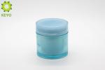 Luxury Acrylic Plastic Empty Container For Cream / Face Mask 80g Blue Color