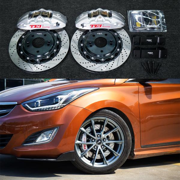 Buy cheap 4 Piston Racing Caliper Hyudnai big Brake Kit 355*32 MM High Carbon Disc Racing And Brake Pads For ELANTRA 18 Inch Rim from wholesalers