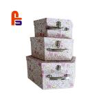 Paper Cardboard Suitcase Box With Handle , Suitcase Style Gift Box Long Lifespan