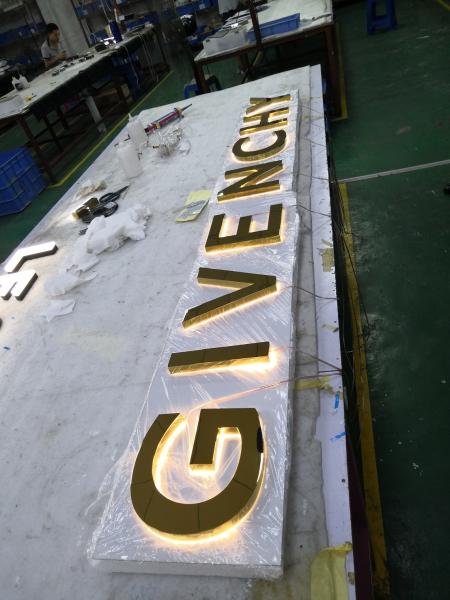 Buy cheap Wall Mounted 3D LED Backlit Signs , Stainless Steel Custom Laser Cut Letters from wholesalers