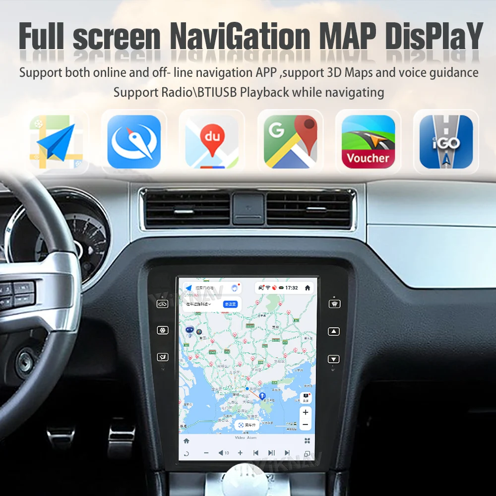 12.1inch Touch Screen 2009-2014 Mustang Ford Car Radio Android Multimedia Player Head Unit