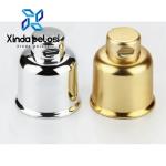 UV Coated Shampoo Bottle PP Plastic Flip Cover Electroplating Gold Metal