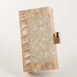 Women Acrylic Evening Clutch bag Glitter Marble Purse Handbag for Wedding