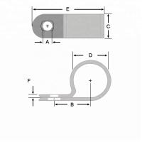 Buy cheap Plastic R Type Cable Clip Clamp ROHS Approved For 13.2mm Plastic Cable Clips product