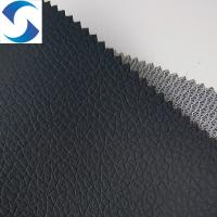 Buy cheap Black Faux PVC Leather Embossed Fabric ECO-friendly For Sofa product