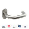 Buy cheap Double action modern door handle with oval rose for narrow stile door from wholesalers