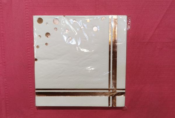 Buy cheap 3Ply Gold Foil hand Stamped Napkin With Your Own Design from wholesalers
