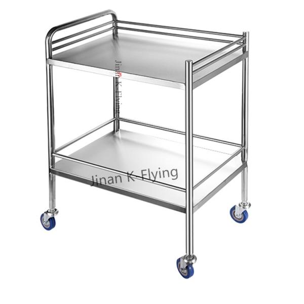 Buy cheap SUS Two Shelves Movable Medical Trolley Cart Portable from wholesalers