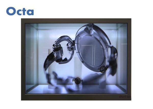 Buy cheap Vertical Digital Transparent Liquid Crystal Display Showcase With Tempered Glass from wholesalers