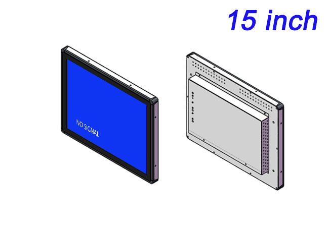 15-Inch Embedded Monitor for Security Systems, Transportation Displays, Process Monitoring, and Public Information Panels