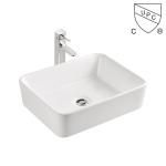 Commercial Table Top Bathroom Utility Sink Ceramic Red And Black Wash Basin