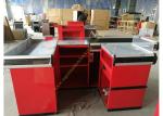 Metallic Material Cashier Checkout Counter With 3 Years Warranty