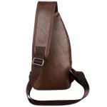USB Charging Chest Bag With Headset Hole Men'S Single Strap Anti Theft
