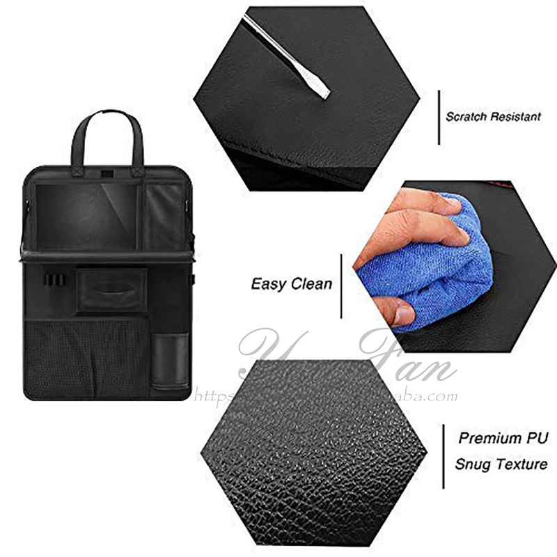 Scratch Resistant Behind Car Seat Storage With Tray OEM ODM Support