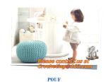 knitted pouf ottoman, Knitted pouf, Straw Cushion Tatami Mat Cushion Pad Play