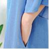 Buy cheap Young Ladies Denim Shirt Dress Off Shoulder Bat Wing Long Sleeve KneeLength from wholesalers