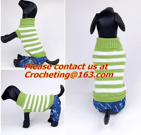 Dog snowflake pattern jacquard sweater, sweaters, crochet Pet Sweater, knit dog