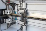 EVA Bevelled Wood Edge Bander Machine With Two Upside Glue Pot 23.5kw